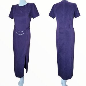 Lisa Jo Purple Maxi Dress Stretchy Size 9/10